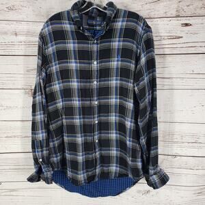 Ralph Lauren Men's Plaid Cotton Button Down Long Sleeve Shirt Size Large